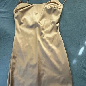 Windsor Elegant Gold Slip Dress